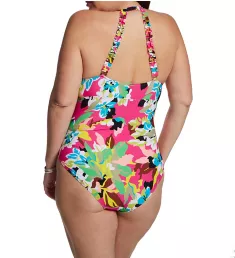 Plus Cabana Party High Neck One Piece Swimsuit