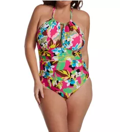 Plus Cabana Party High Neck One Piece Swimsuit