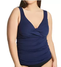 Plus Size Live In Color Twist OTS Tankini Swim Top