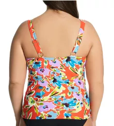 Plus Size Splash Garden Twist Tankini Swim Top