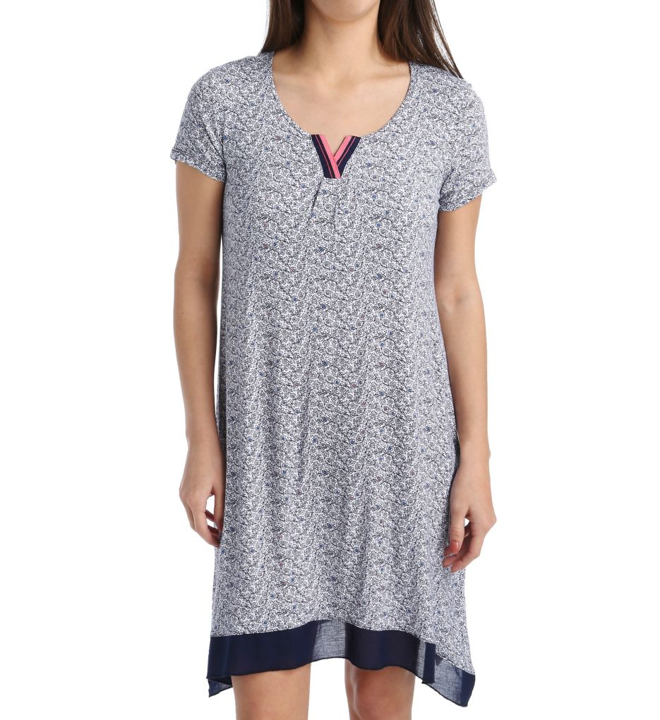 Escape Short Sleeve Chemise with Soft Bra-fs