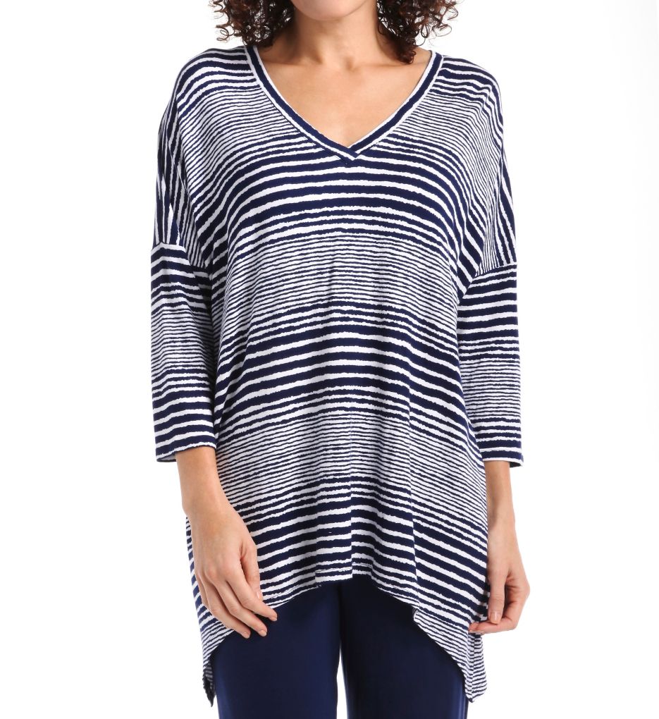 Escape 3/4 Sleeve French Terry Tunic Top-fs