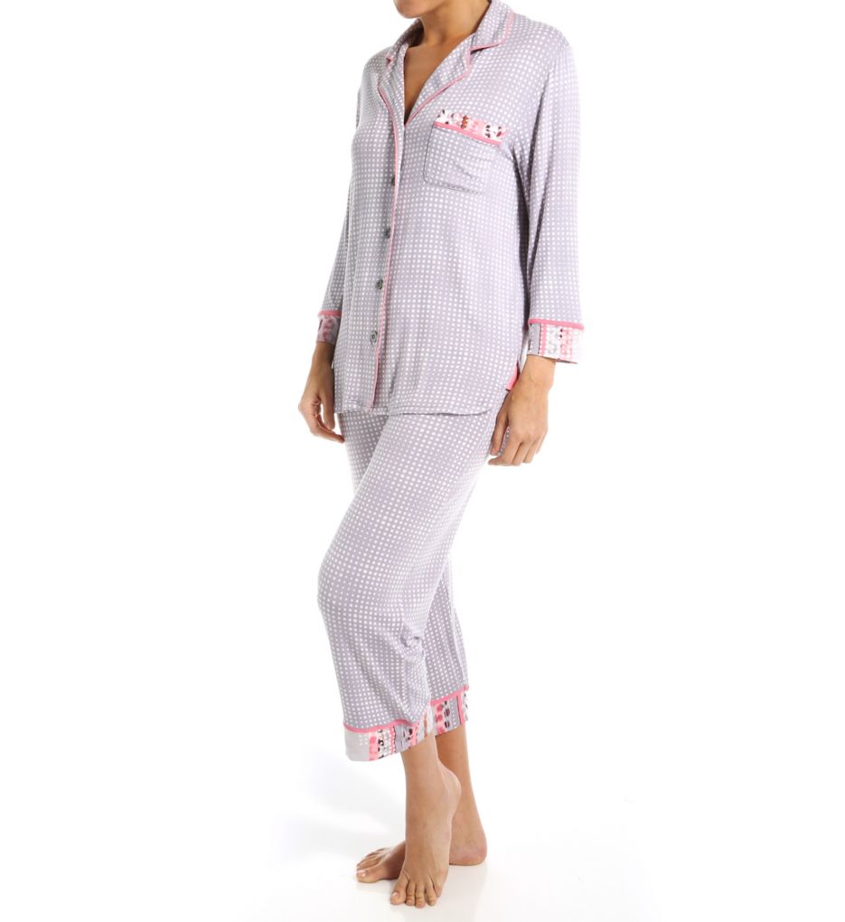 Fall Paradise 3/4 Sleeve Cropped PJ Set-acs