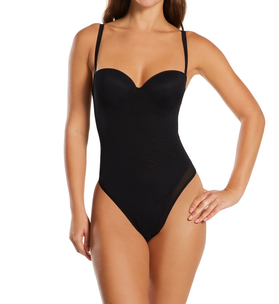 Convertible Strapless Shaping Thong Bodysuit-fs