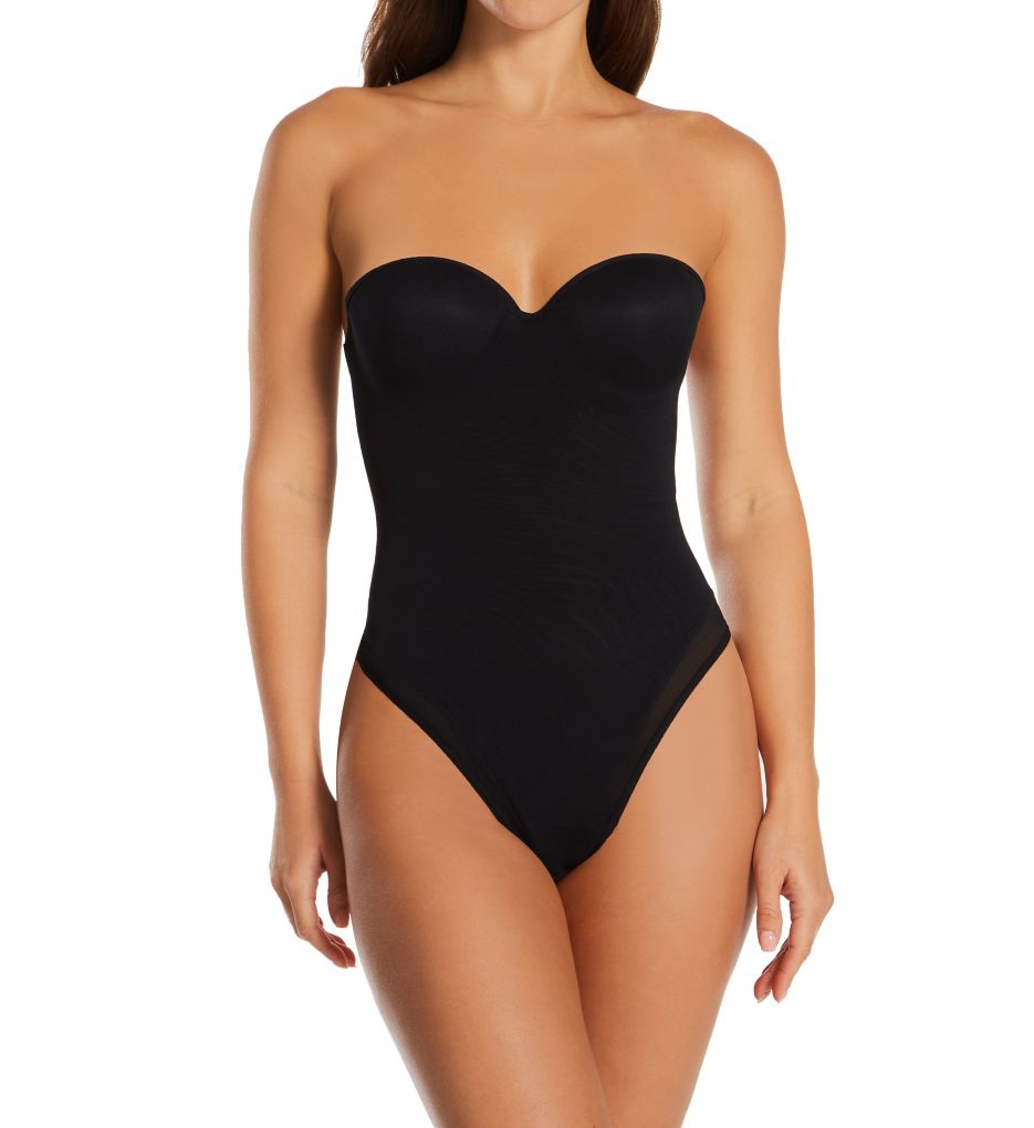 Convertible Strapless Shaping Thong Bodysuit-gs