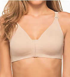 Post Surgery Softcup Front Close Racerback Bra Nude 34B