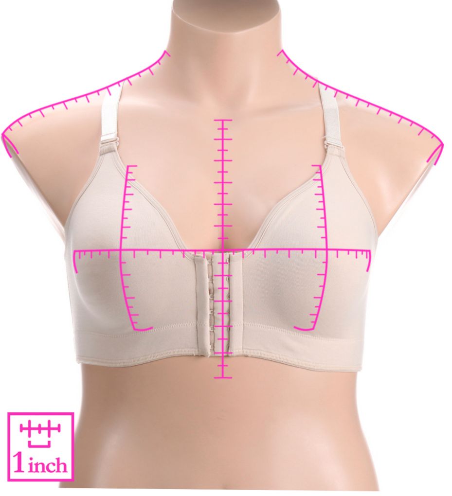 Post Surgery Softcup Front Close Racerback Bra-ns7