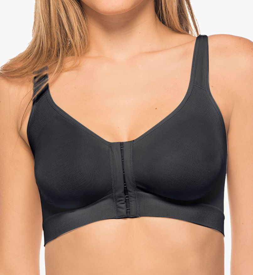Soft Molded Cup Front Closure Low Compression Bra-acs