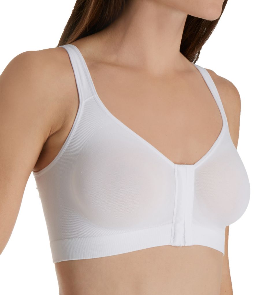 Soft Molded Cup Front Closure Low Compression Bra-acs