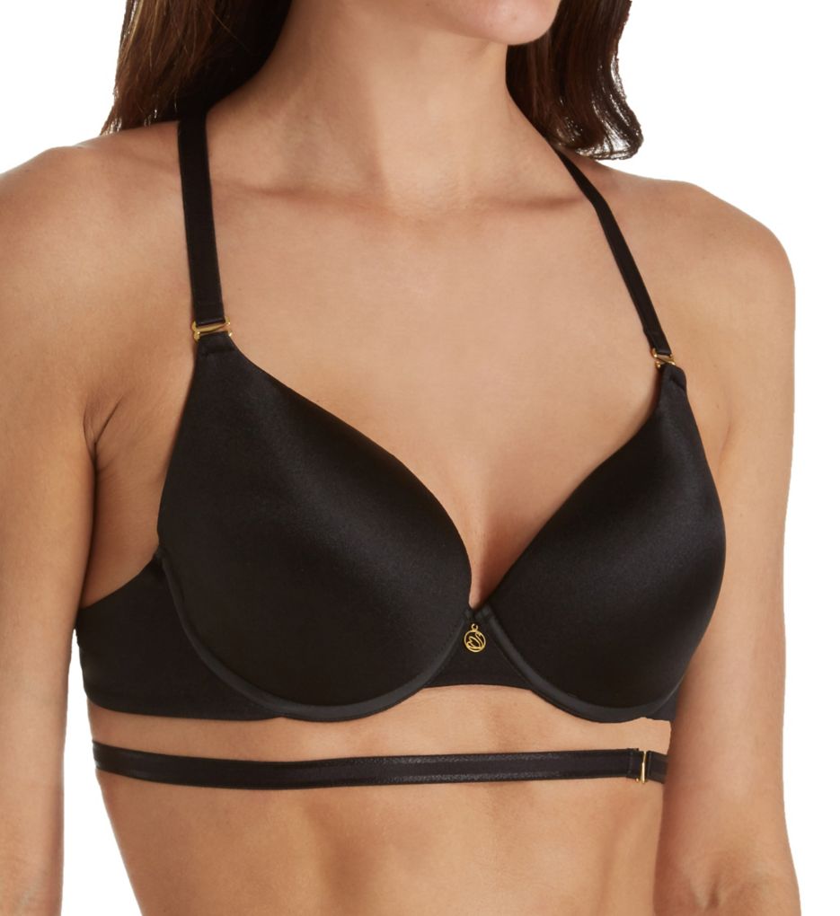 Convertible Strap Low Back Underwire T-Shirt Bra Black 38B by Annette