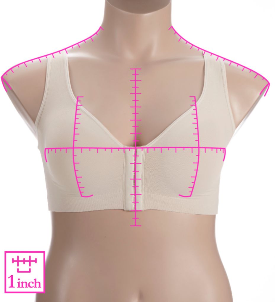 Post Surgery Front Close Racerback Leisure Bra-ns7