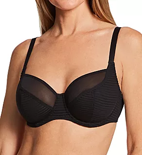 Rayures Ballerine 3/4 Cup Bra Black 34F