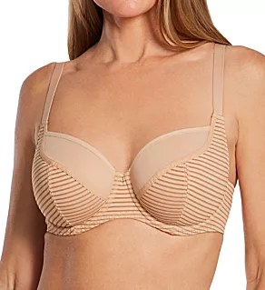 Rayures Ballerine 3/4 Cup Bra Skin Rose 32G