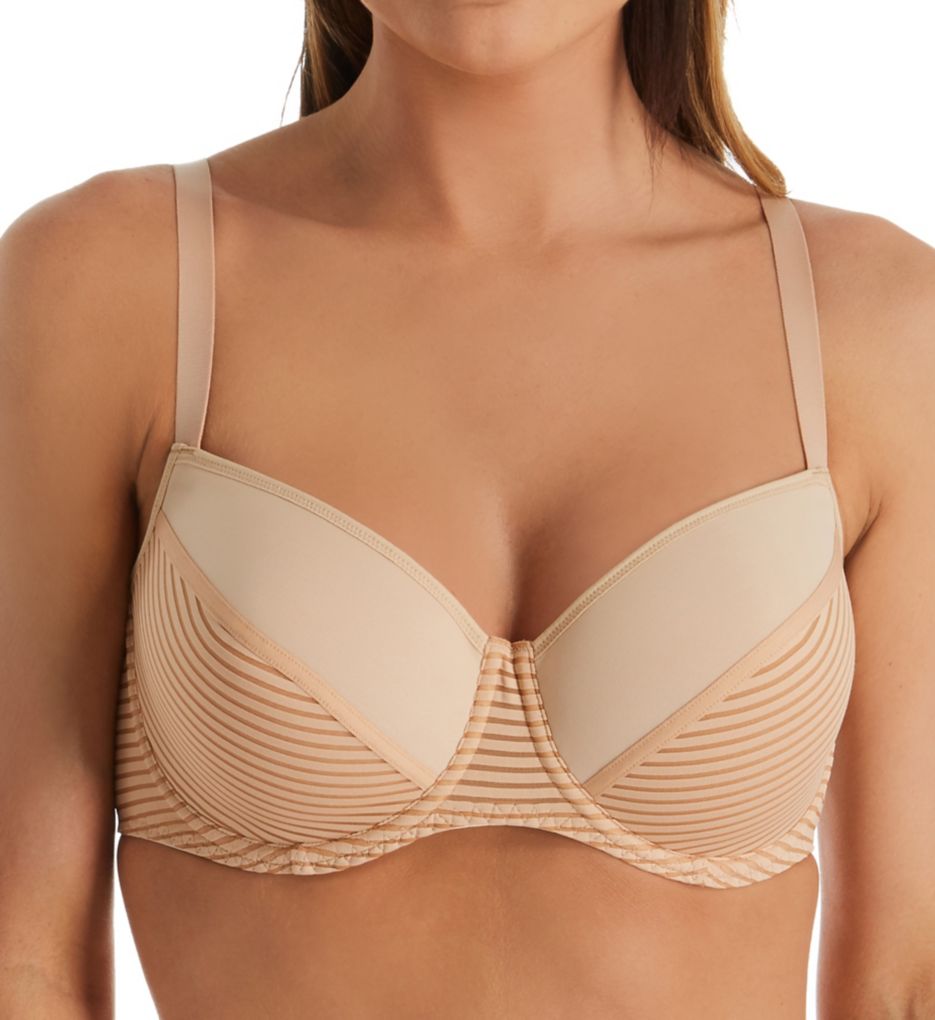 Antigel Women's Rayures Ballerine Padded Bra in Beige | Size 32F | HerRoom.com