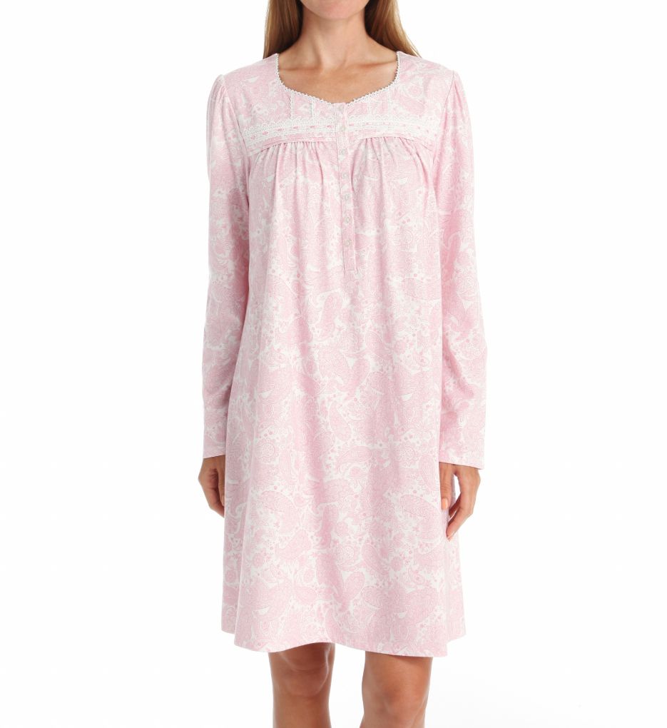 Holiday Hues Long Sleeve Short Nightgown-fs