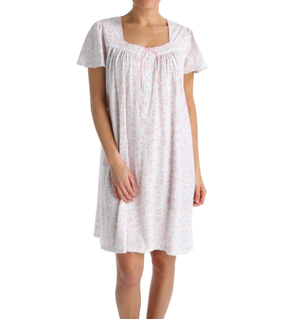 Mint Ditsy Short Sleeve Nightgown-fs