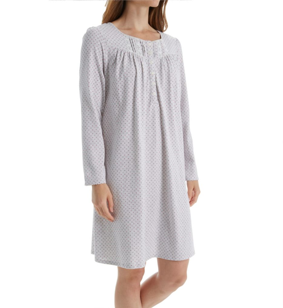 Aria 8017761 Brushed Cotton Jersey Short Nightgown | eBay