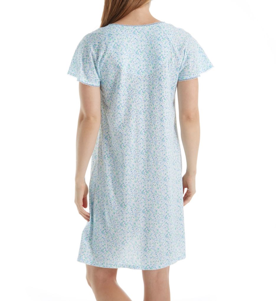 Cotton Jersey Short Sleeve Short Nightgown-bs