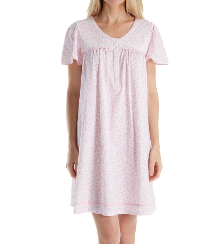 Ditsy Cotton Short Sleeve Nightgown-fs