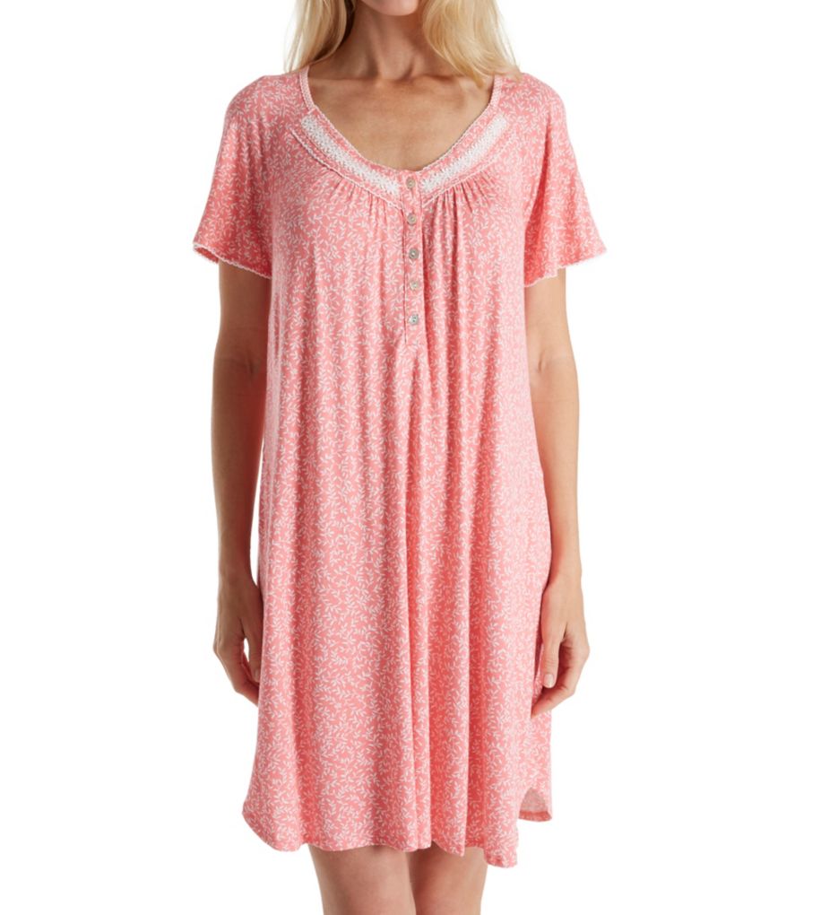 Spring Short Sleeve Nightgown-fs