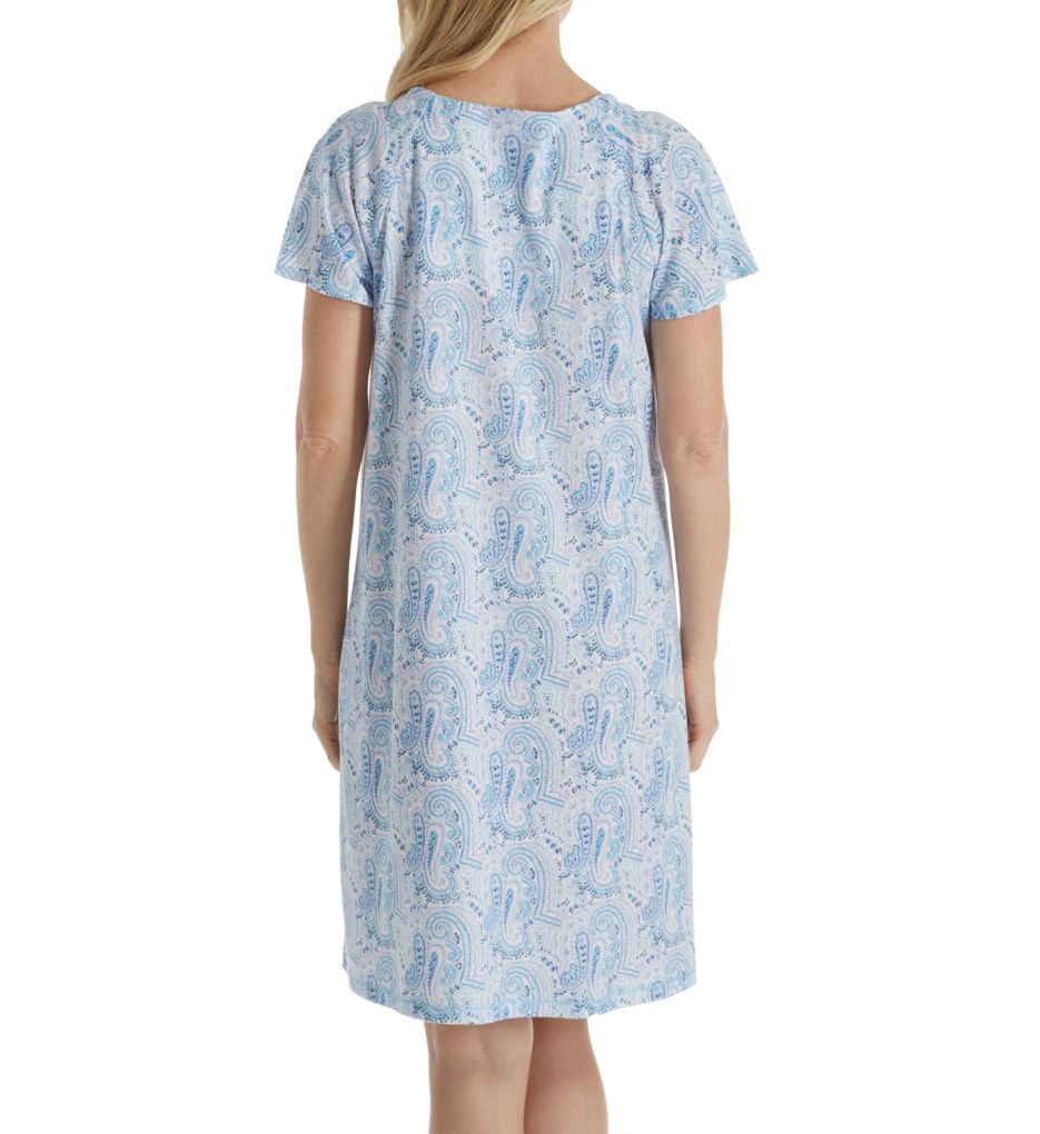 Blue Charm Short Sleeve Short Nightgown