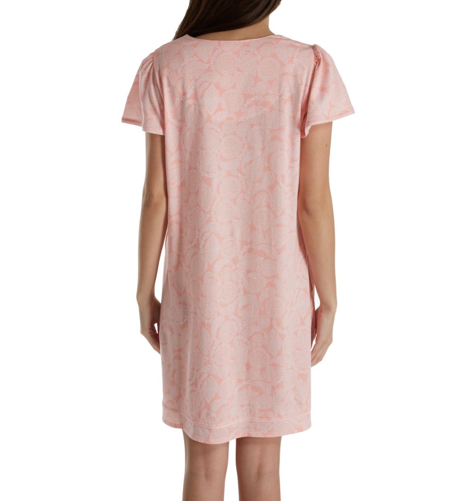 Spring Short Sleeve Short Nightgown-bs