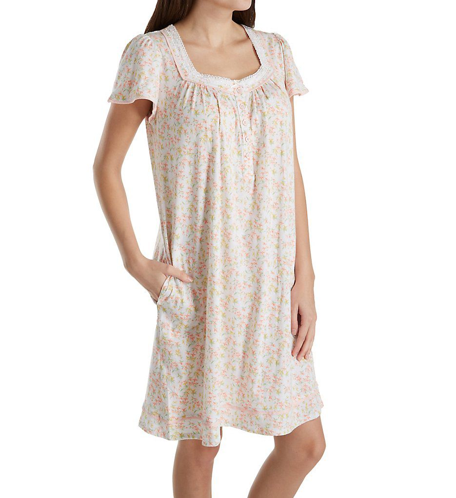 Spring Short Sleeve Short Nightgown