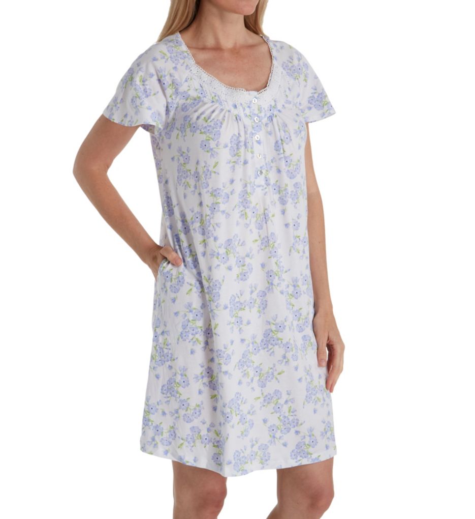 Lavender Dream Short Sleeve Short Nightgown-acs