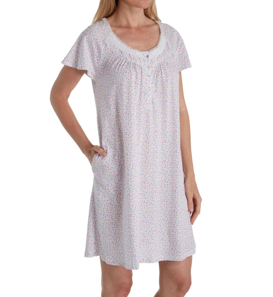 Lavender Dream Short Sleeve Short Nightgown-acs