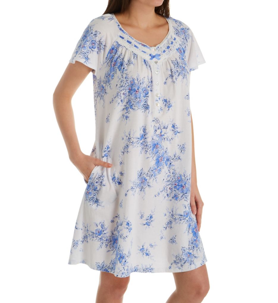 Peri Day Cotton Jersey Short Sleeve Short Gown-acs