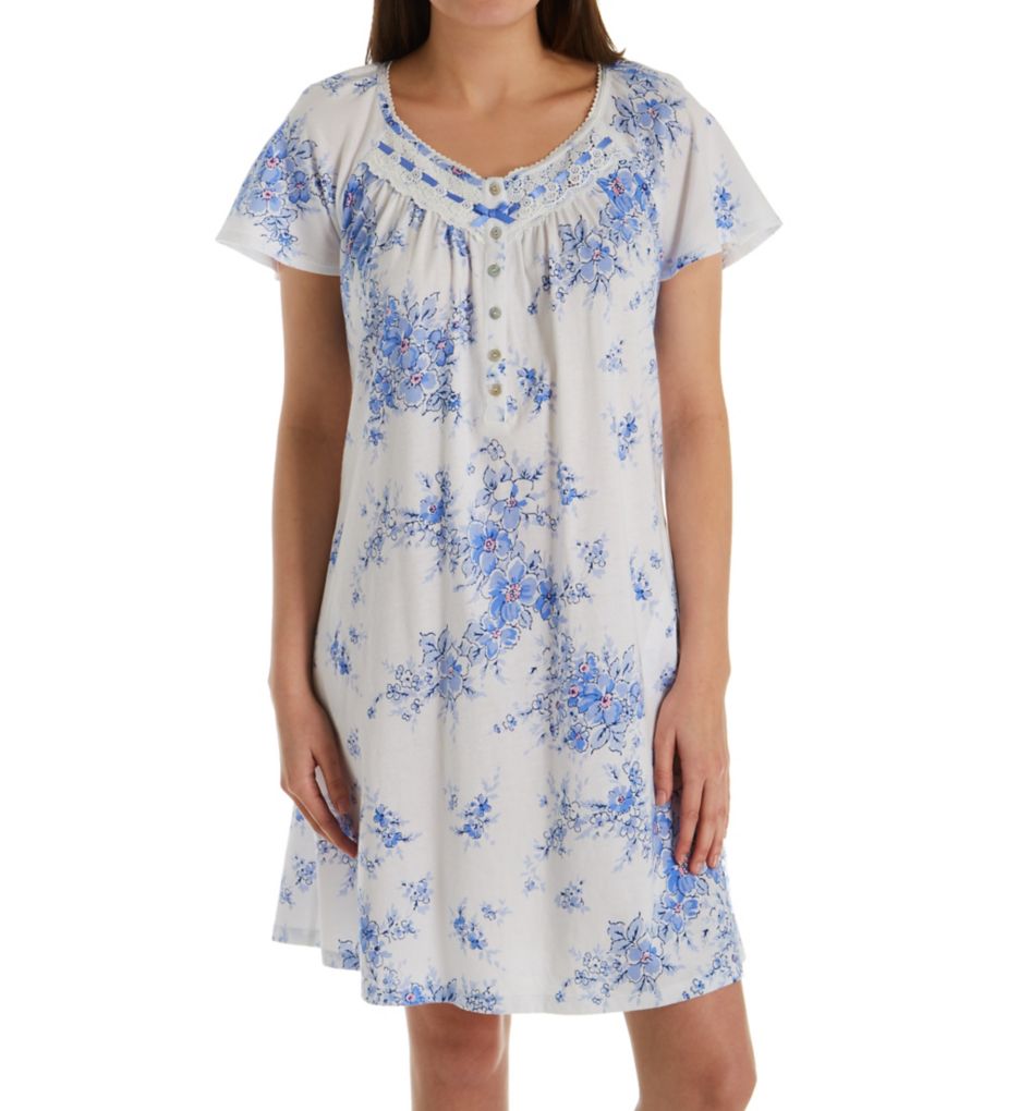 Peri Day Cotton Jersey Short Sleeve Short Gown-fs