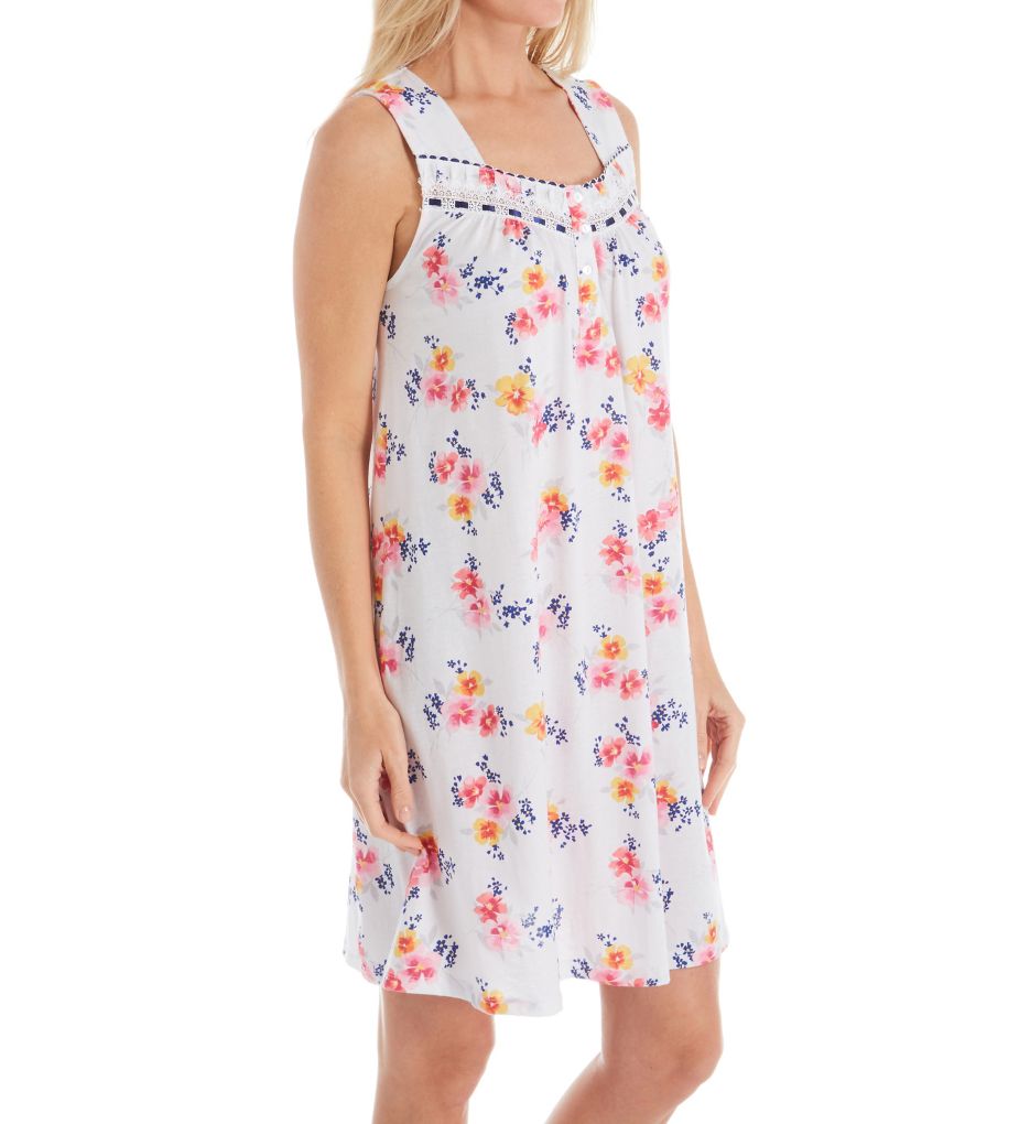 Spring Floral Sleeveless Short Gown-acs