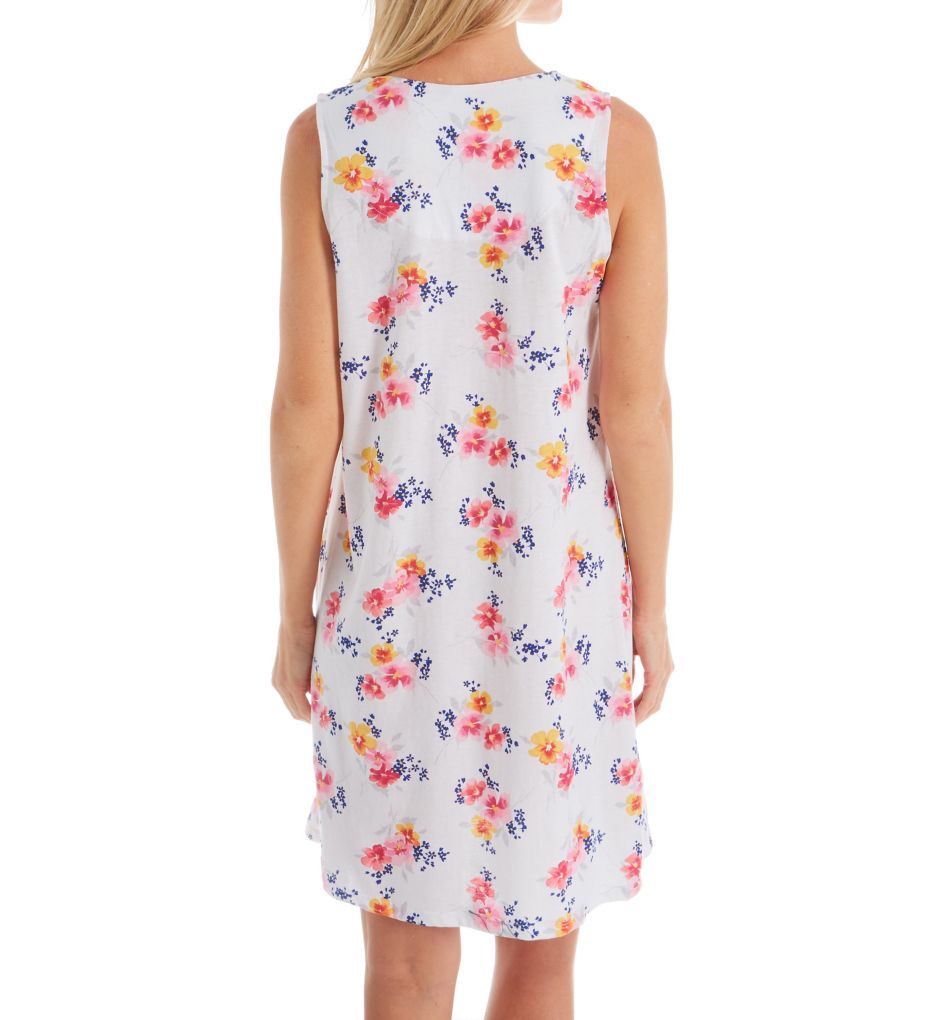 Spring Floral Sleeveless Short Gown-bs