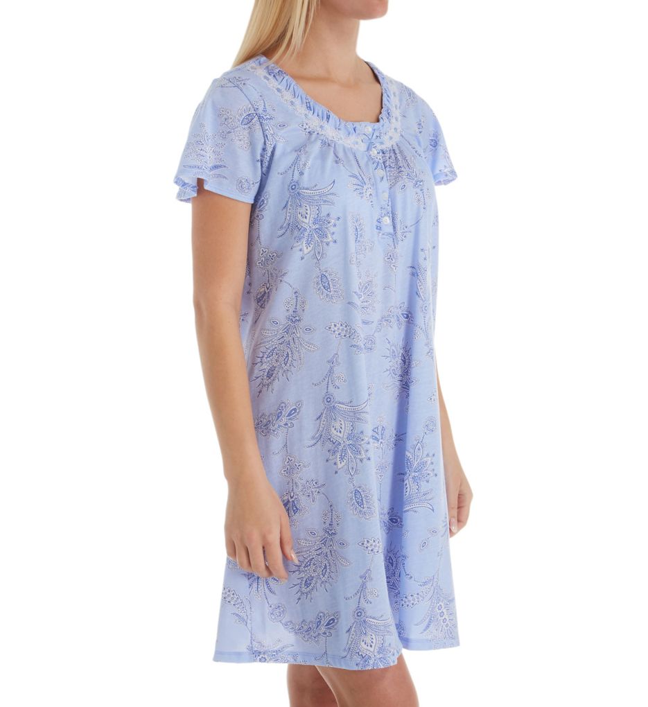 Peri Cotton Short Sleeve Short Gown-acs