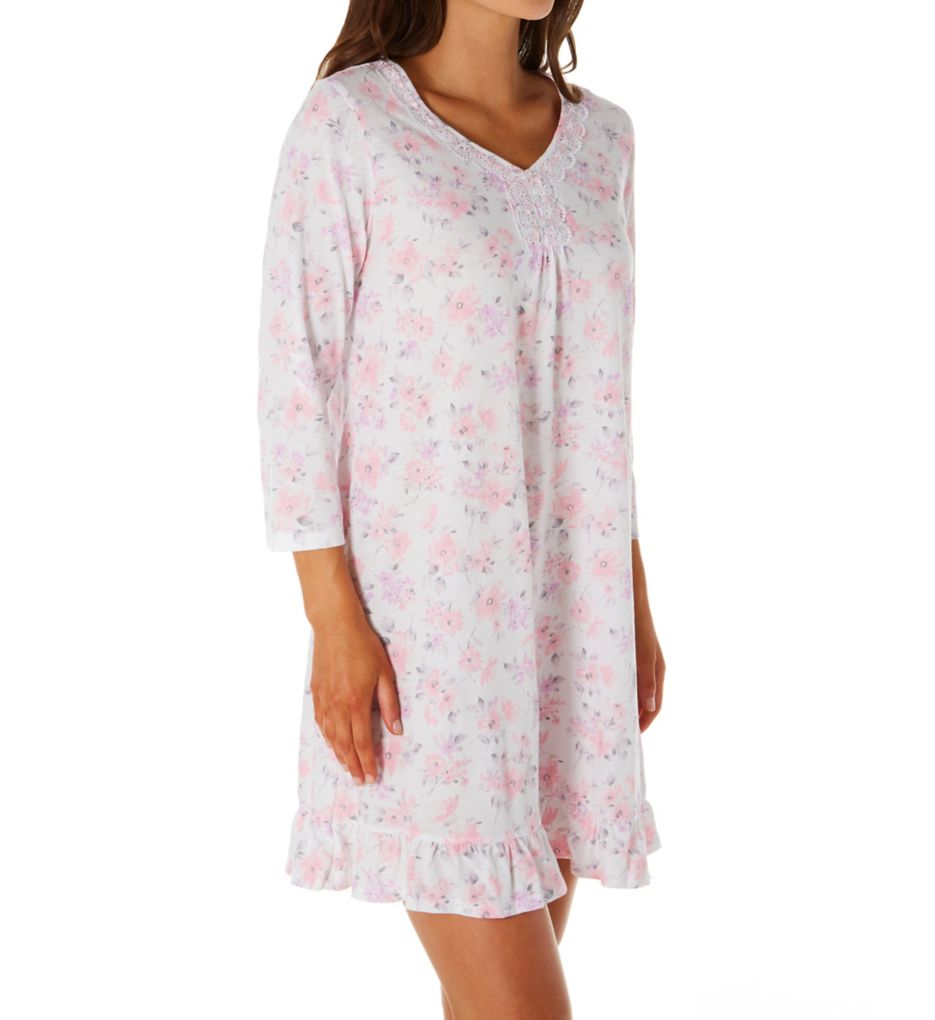 Pink Paradise 3/4 Sleeve Short Gown-acs