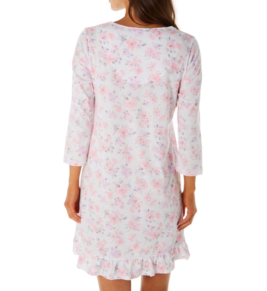 Pink Paradise 3/4 Sleeve Short Gown-bs