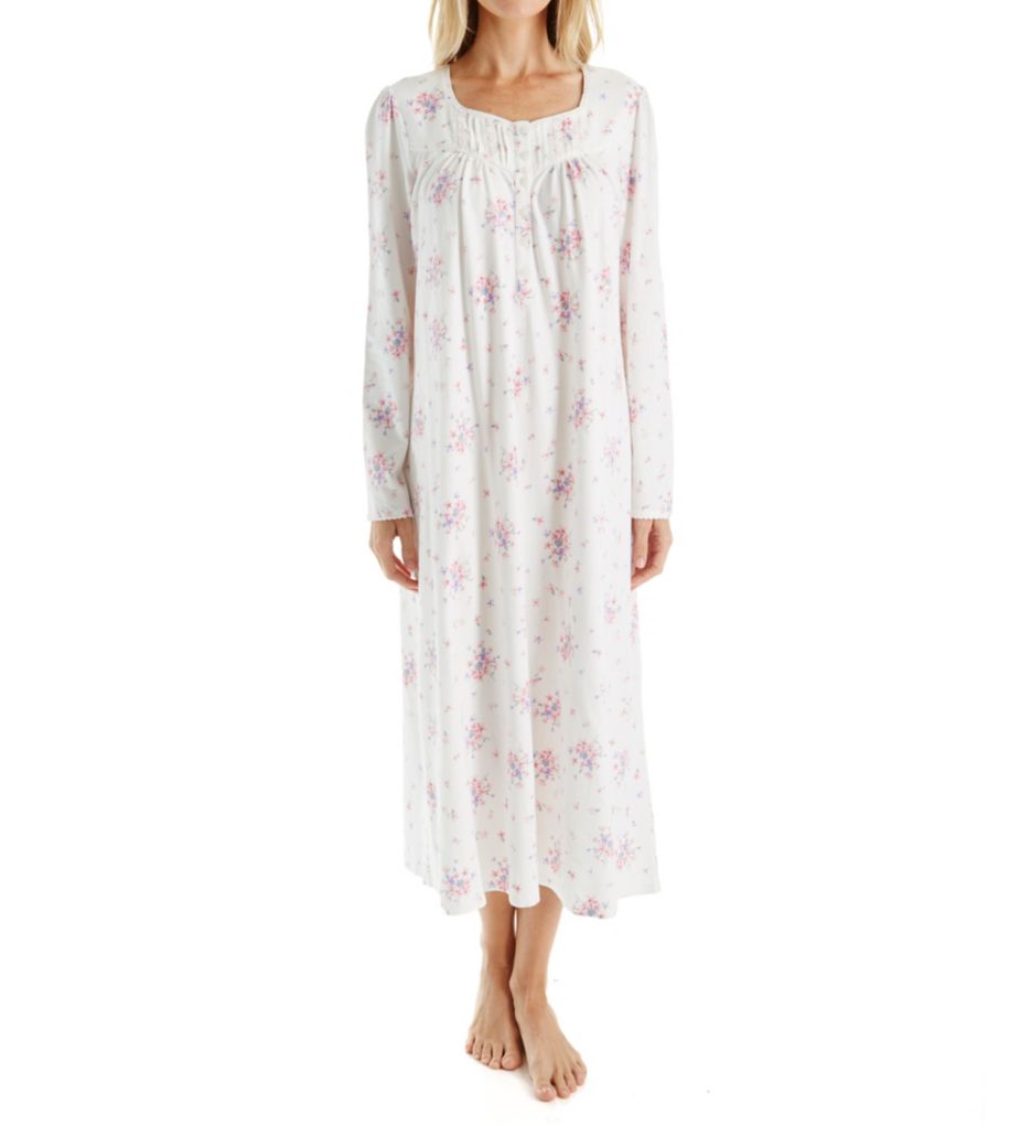 Brushed Cotton Jersey Long Sleeve Ballet Nightgown-fs