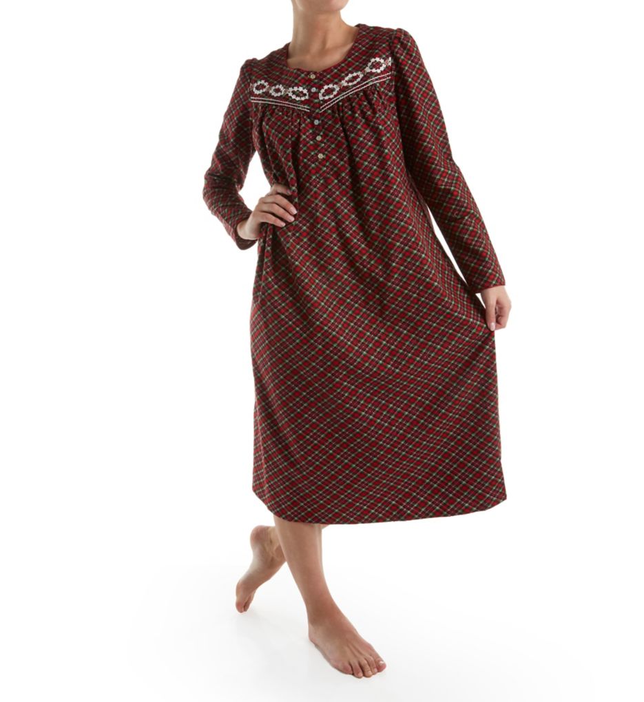 Flannel Long Sleeve Ballet Nightgown-acs