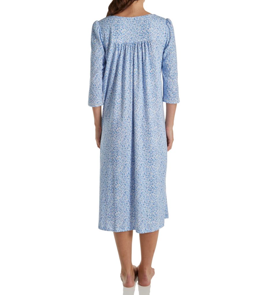 Blue Geo 3/4 Sleeve Ballet Nightgown-bs