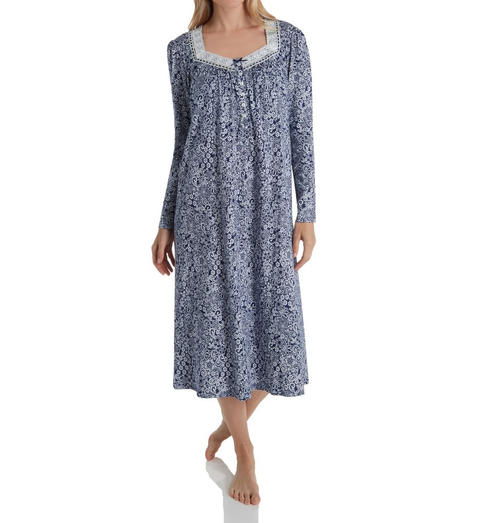 Blue Sky Long Sleeve Long Ballet Nightgown-acs