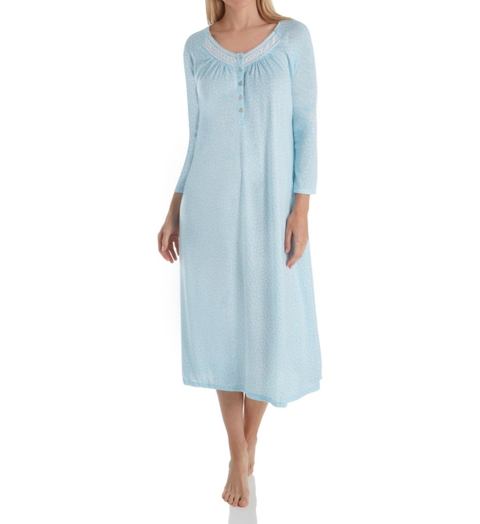 Watercolor 3/4 Sleeve Ballet Nightgown-fs