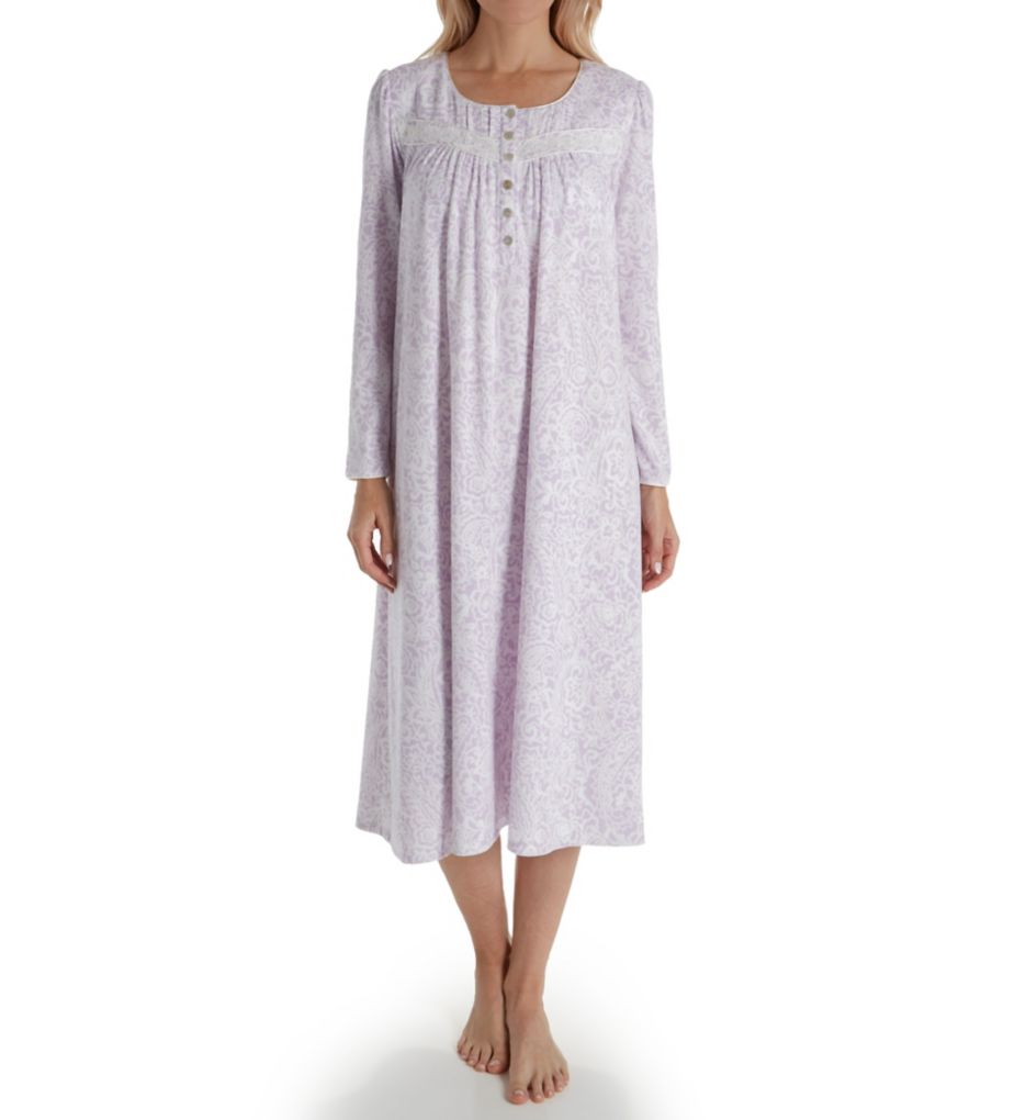 Pink Dreams Brushed Waffle Fleece Long Sleeve Gown-fs