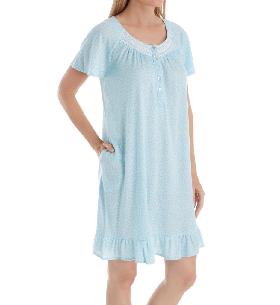 Watercolor Short Sleeve Short Gown-acs