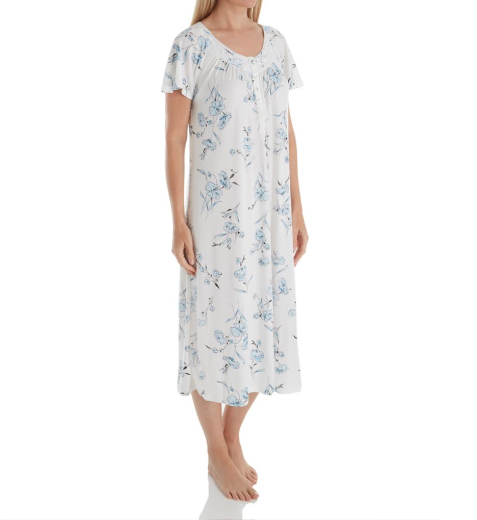 Watercolor Short Sleeve Long Gown-acs
