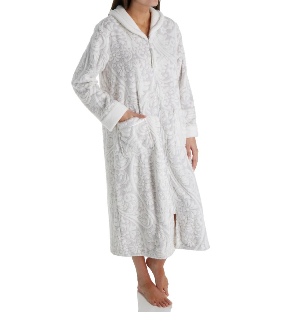 Pink Dreams Embossed Chenille Ballet Zip Robe-gs