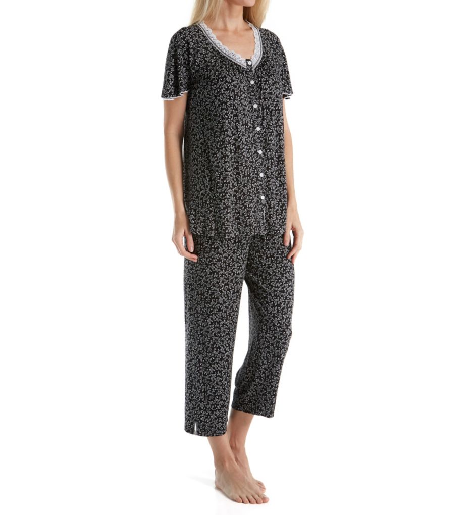 Ditsy Short Sleeve Capri PJ Set-acs