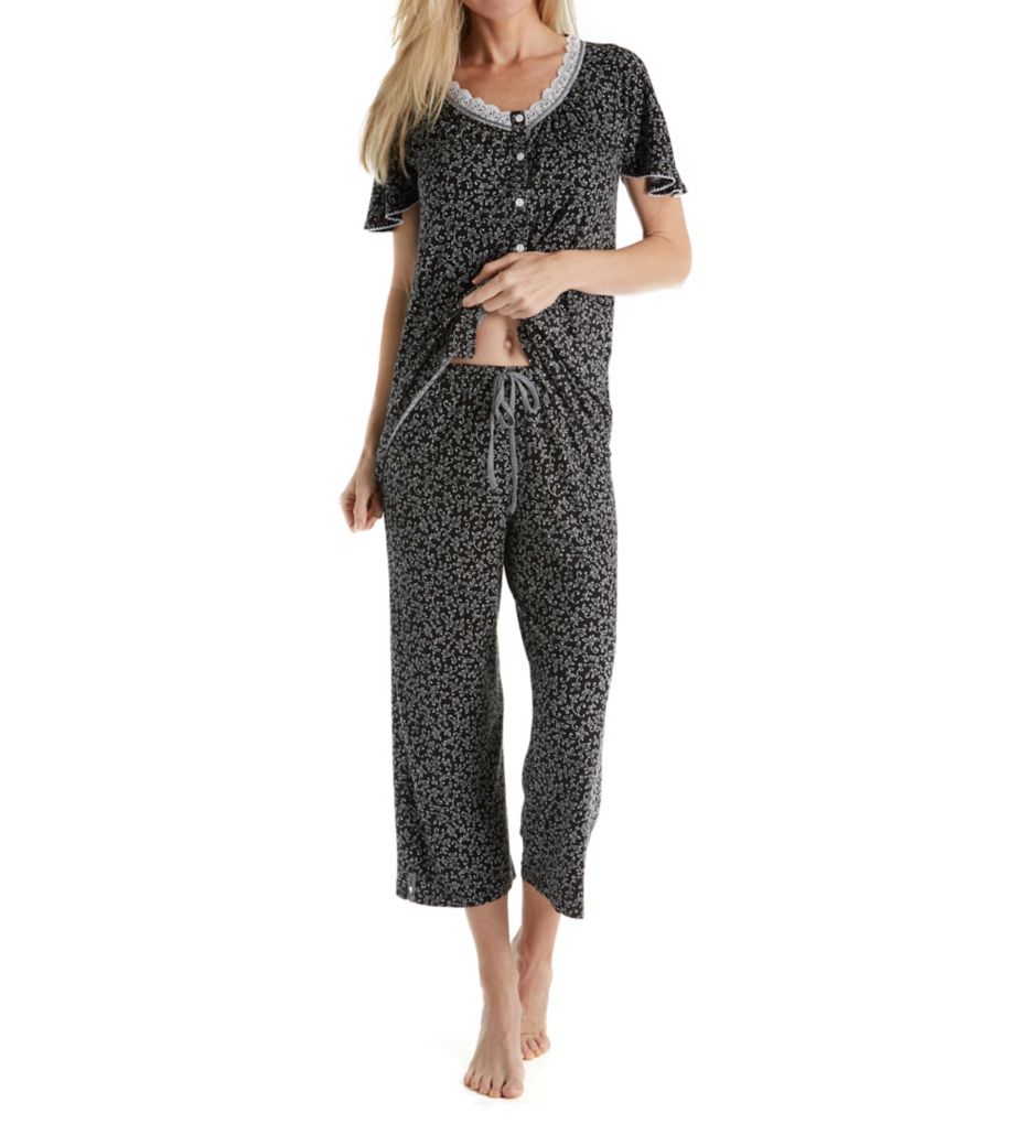 Ditsy Short Sleeve Capri PJ Set-cs3