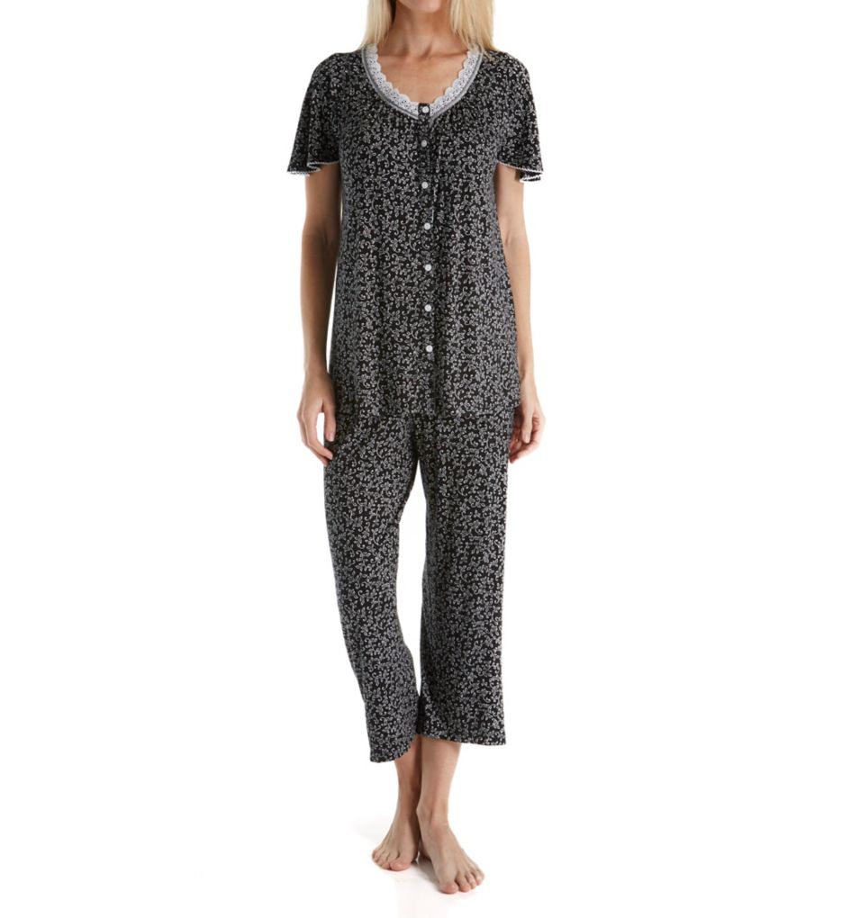 Ditsy Short Sleeve Capri PJ Set-fs