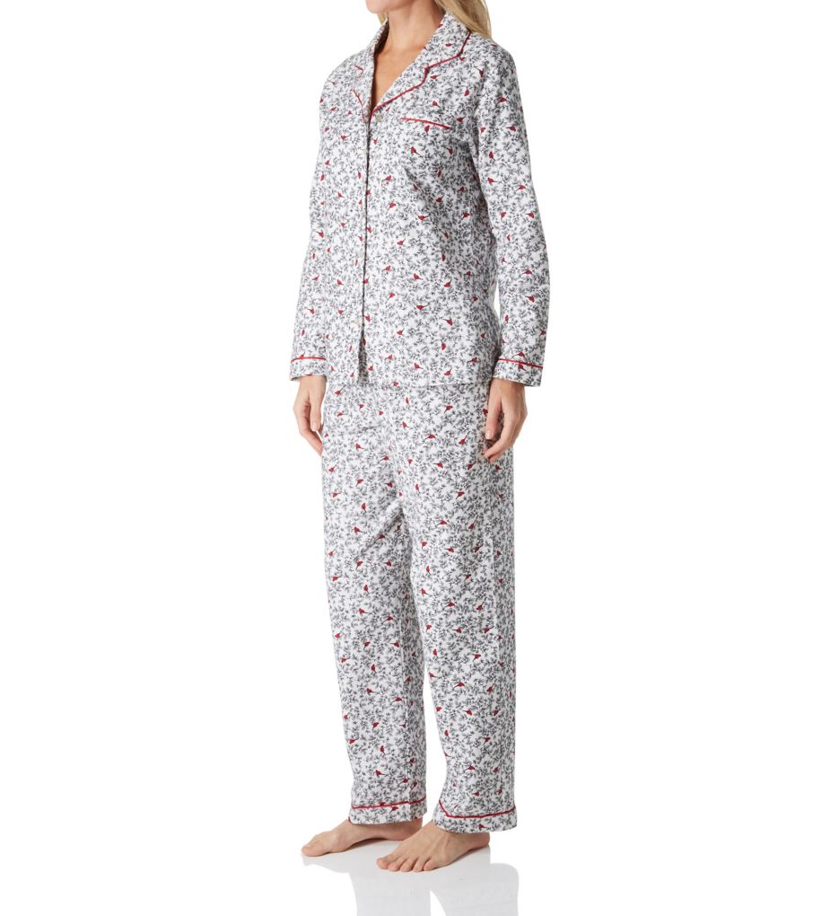 Flannel Long Sleeve Pajama Set-acs