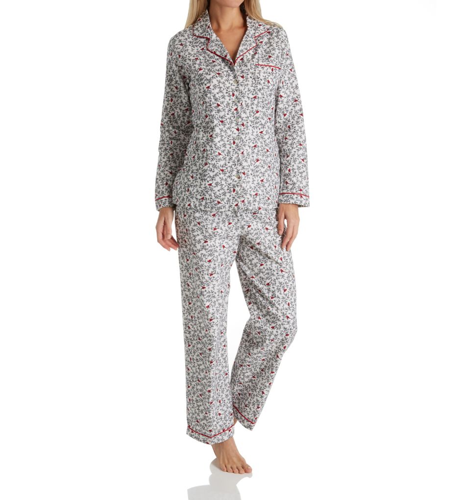 Flannel Long Sleeve Pajama Set-fs